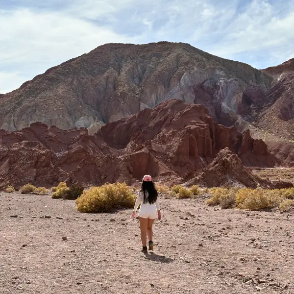 colorful rock walls Rio Grande Valle del Arcoiris hiking trail