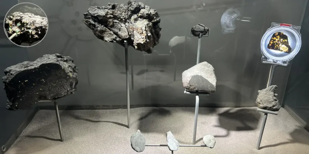meteorite collection inside meteorite museum Atacama Chile NASA certified
