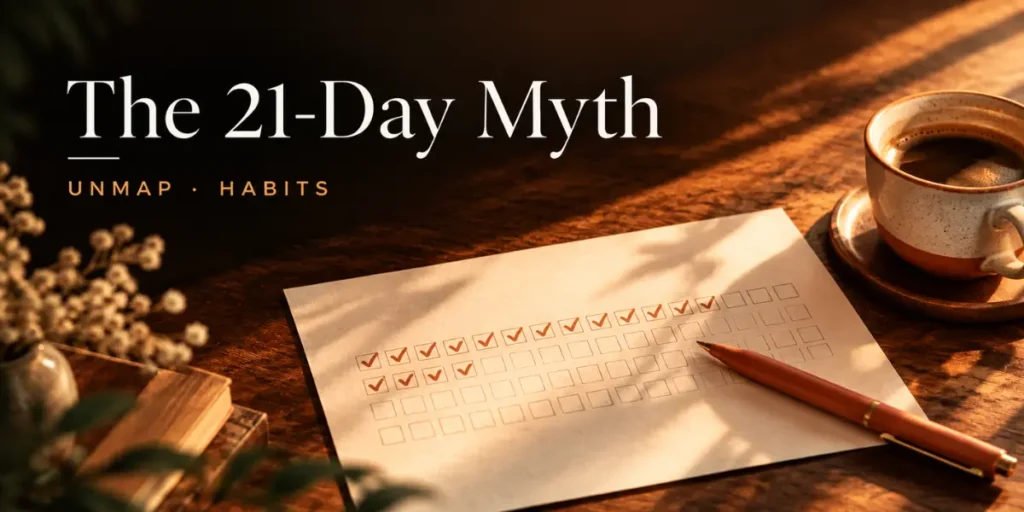 Cover image for UNMAP EP.01, The 21-Day Myth: how long it really takes to form a habit